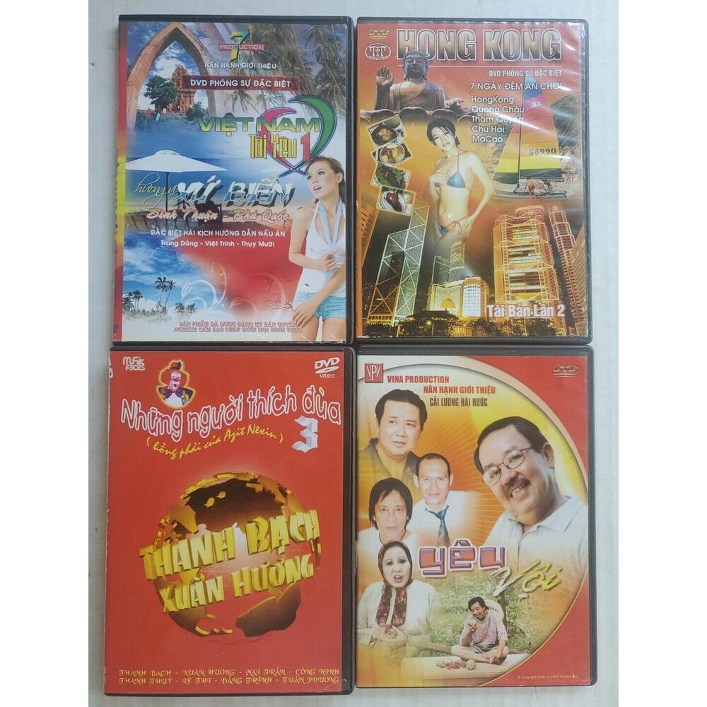 Vietnamese - Asian Travel/Culture/Entertainment DVD 4 PACK Lot 6 Good Condition